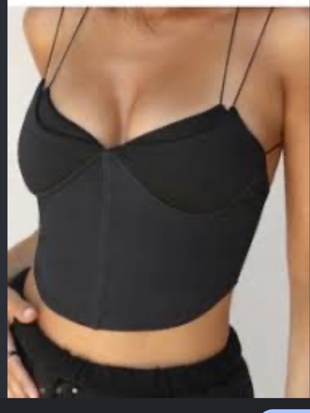 Joah brown strappy corset tank